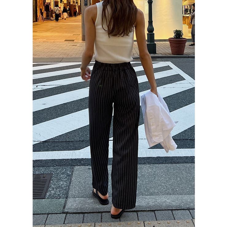 ストライプ スラックス[品番：LFTW0000297]｜SHOPLIST OUTLET
