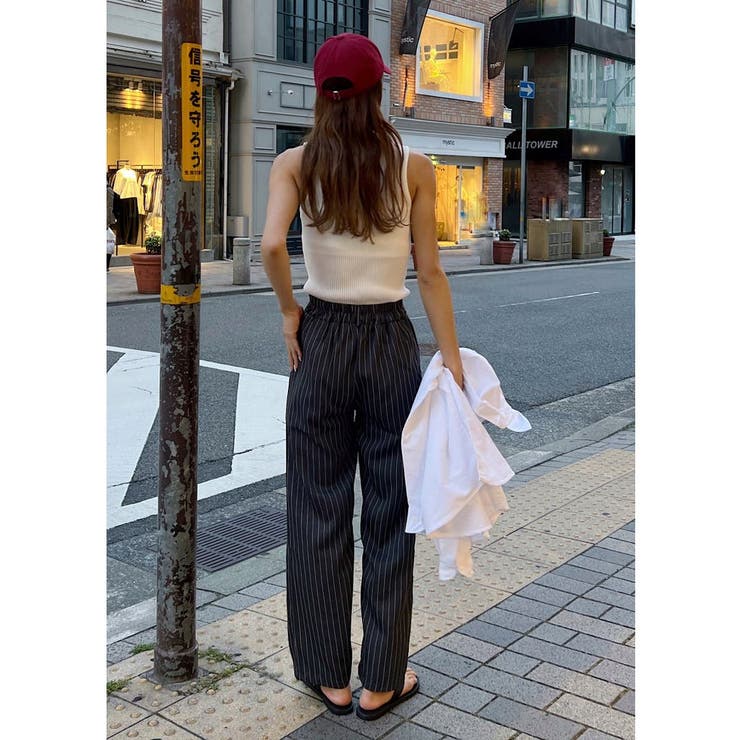 ストライプ スラックス[品番：LFTW0000297]｜SHOPLIST OUTLET