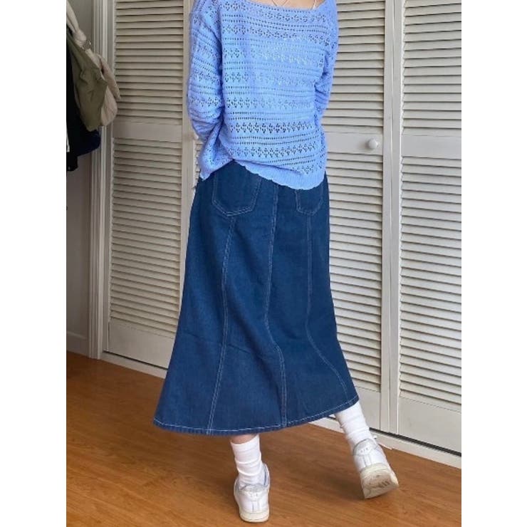 Aライン デニム ロングスカート | SHOPLIST OUTLET | 詳細画像4 