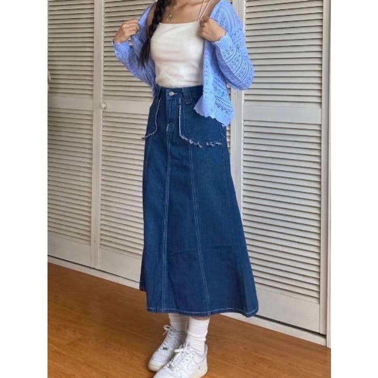 Aライン デニム ロングスカート | SHOPLIST OUTLET | 詳細画像6 