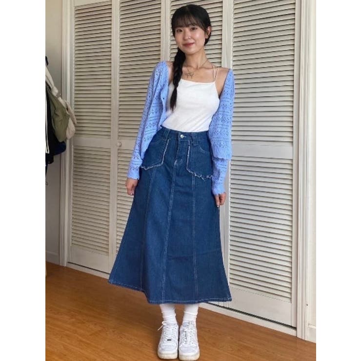 Aライン デニム ロングスカート | SHOPLIST OUTLET | 詳細画像7 