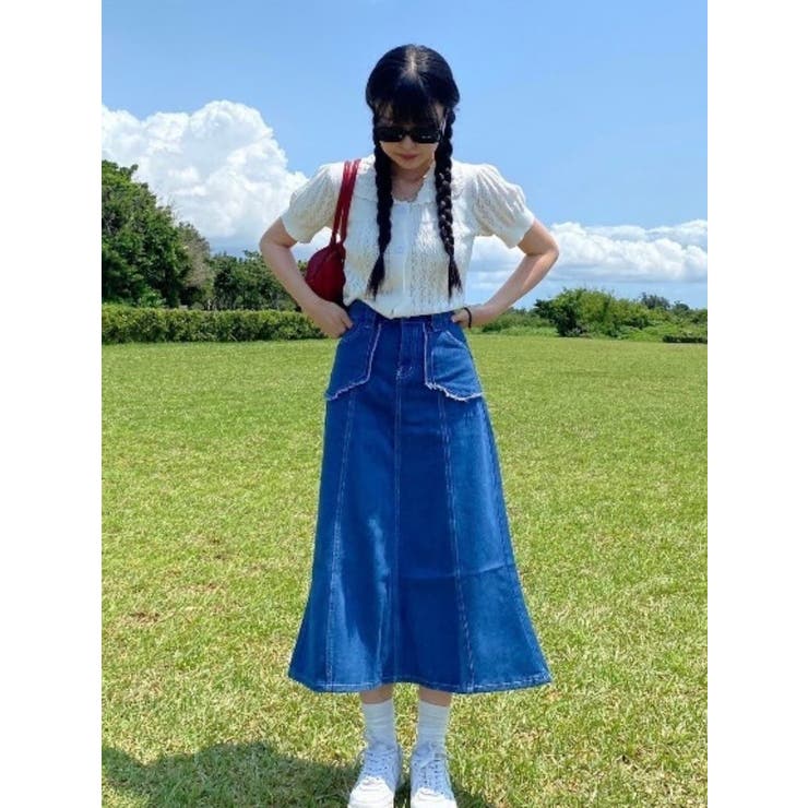 Aライン デニム ロングスカート | SHOPLIST OUTLET | 詳細画像10 