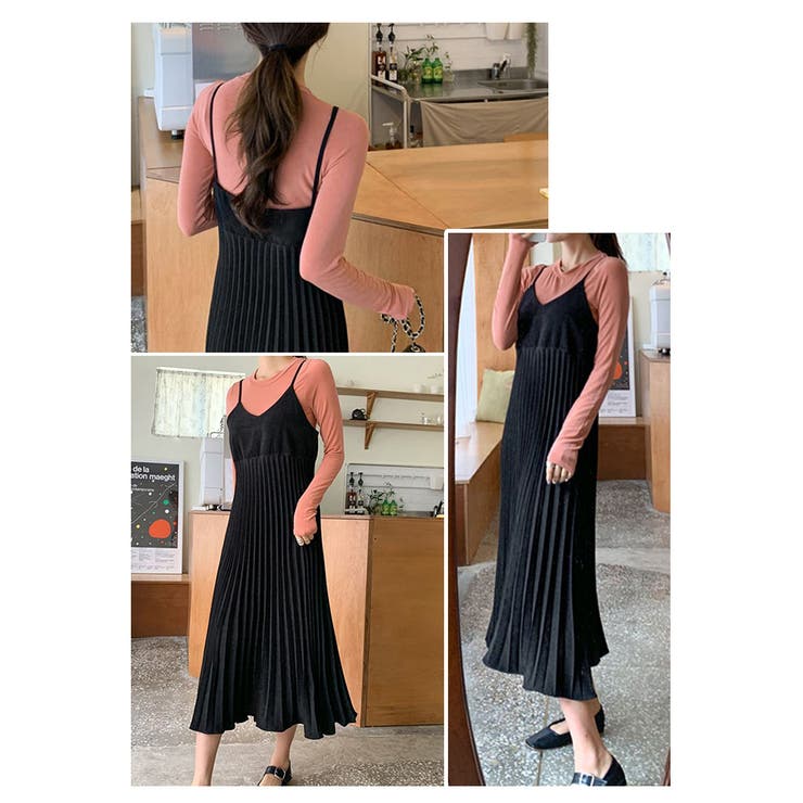 プリーツ キャミソールワンピース ワンピース | La-gemme | 詳細画像13 