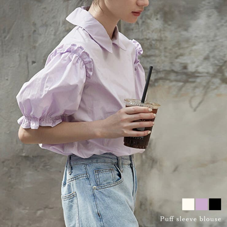 「AMELY」 「La-gemme」半袖ブラウス フリー パープル レディース Yahoo!オークション - 「AMELY」 「La-gemme」半袖ブラウス