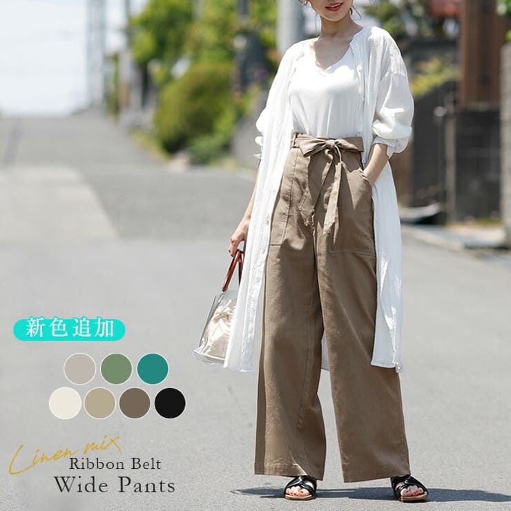 ワイドパンツ レディース リネン 品番 Lgmw La Gemme ラジェム のレディースファッション 通販 Shoplist ショップリスト