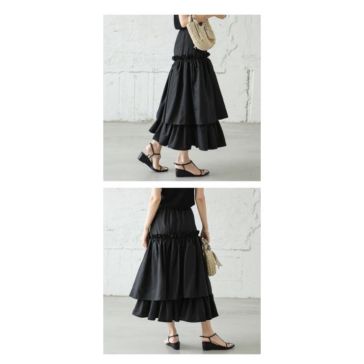 ティアードスカート アシンメトリー ギャザーフリル | La-gemme | 詳細画像11 