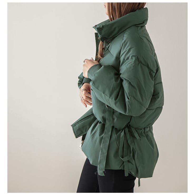 美品！ジェニーギャルソン　ダウンジャケット ナイロンワッシャーショートダウンジャケット(ダウンジャケット