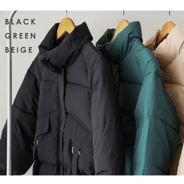 ウエストギャザーフェイクダウンブルゾン ダウンジャケット ダウン