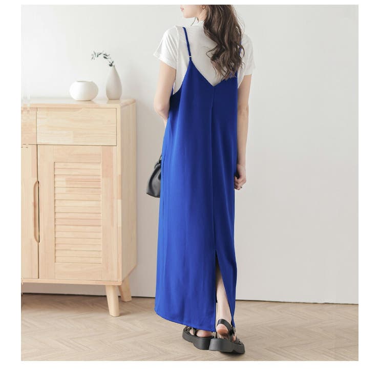 訳あってお買い得！30～80％OFF キャミワンピース スリット[品番：LGMW0004832]｜La ロング ワンピース