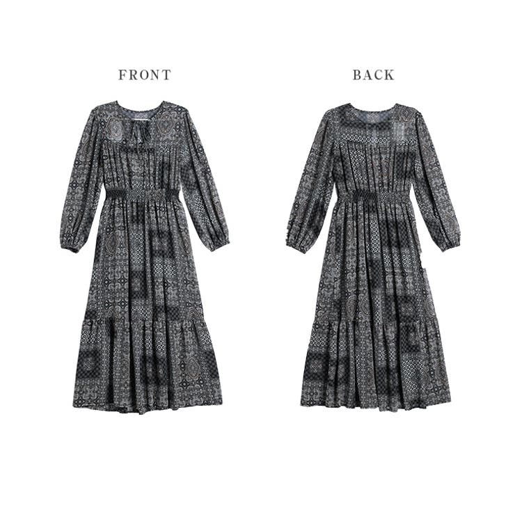 ⭐︎売り切りたい⭐︎ポンディシェリ　ワンピース ほんのり透け感ワンピース デザインシアドレス ワンピース[品番