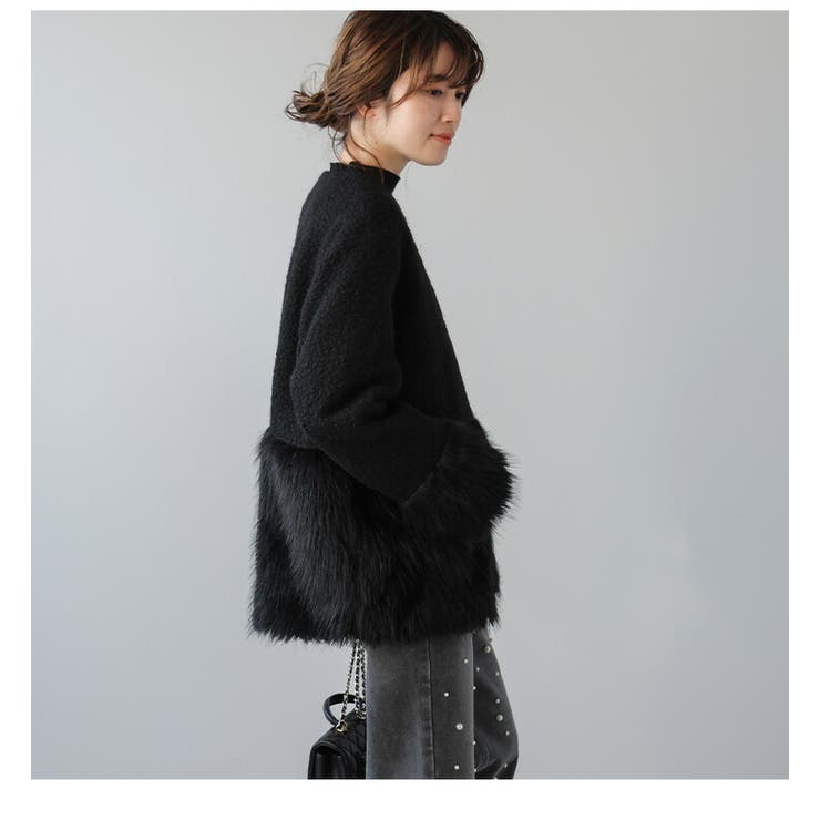 コート ノーカラー フェイクファー [品番：LGMW0005145]｜La-gemme（ラジェム）のレディースファッション通販｜SHOPLIST（ショップリスト）