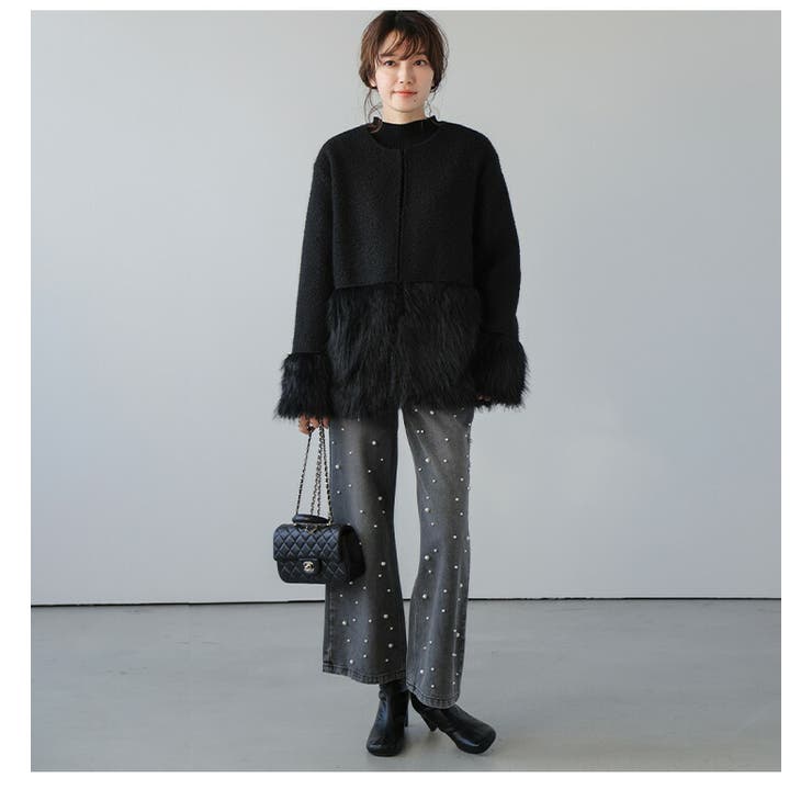 コート ノーカラー フェイクファー [品番：LGMW0005145]｜La-gemme（ラジェム）のレディースファッション通販｜SHOPLIST（ショップリスト）