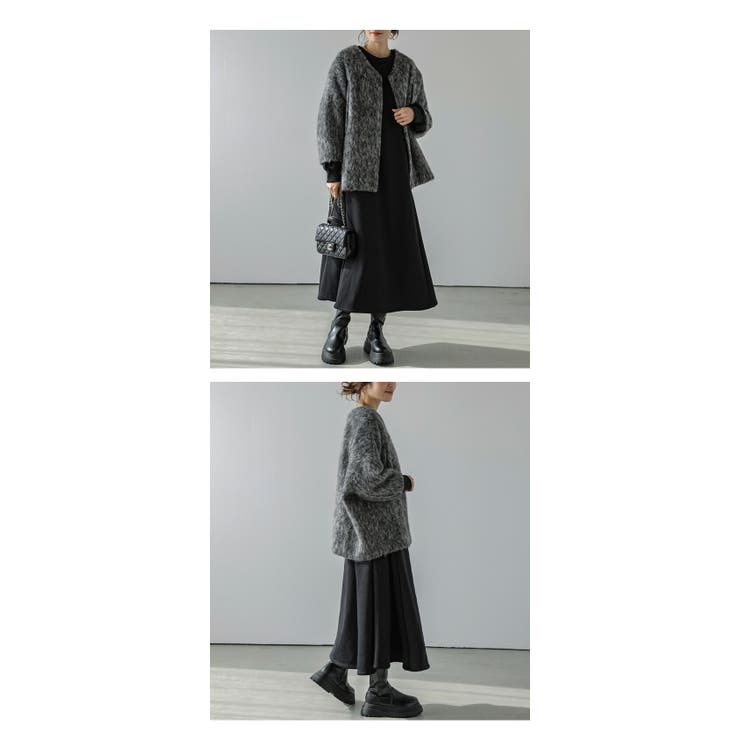 裏起毛 ハーフジップ ラウンドネック | La-gemme | 詳細画像13 