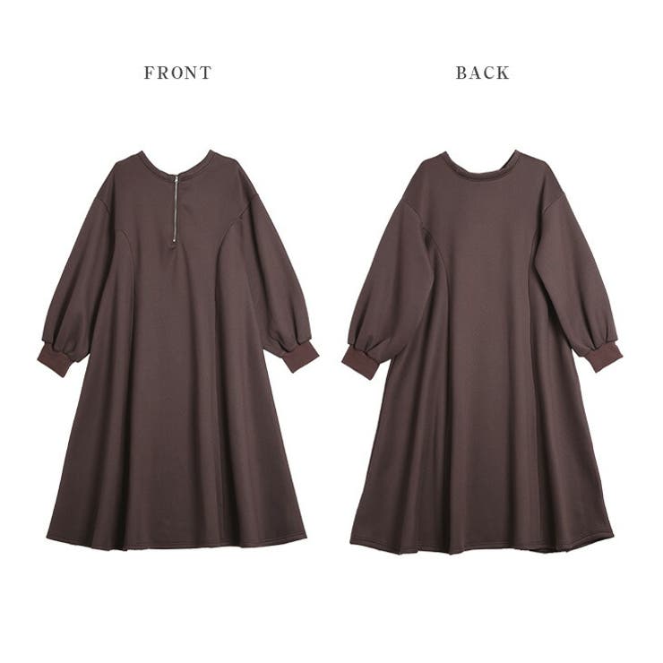 裏起毛 ハーフジップ ラウンドネック | La-gemme | 詳細画像14 