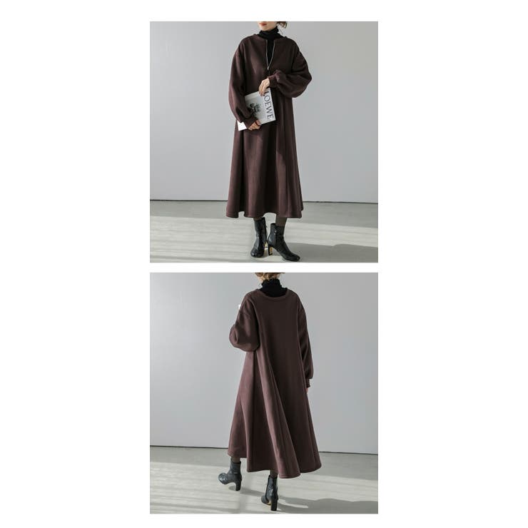 裏起毛 ハーフジップ ラウンドネック | La-gemme | 詳細画像10 