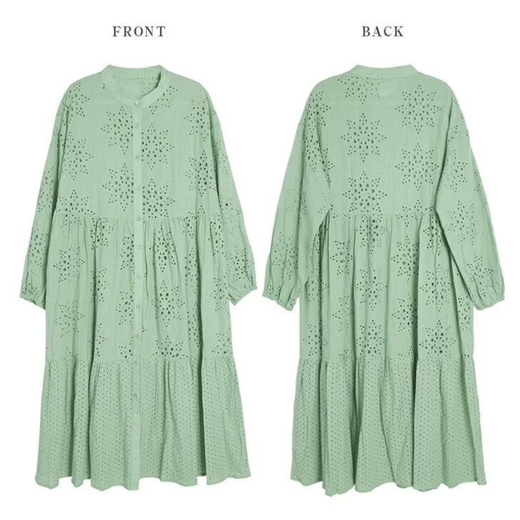 美品♡ダイアグラム　ロング丈ワンピース　花柄　レース　ベルト　カットワーク カットワークレース ワンピース ロングワンピース[品番