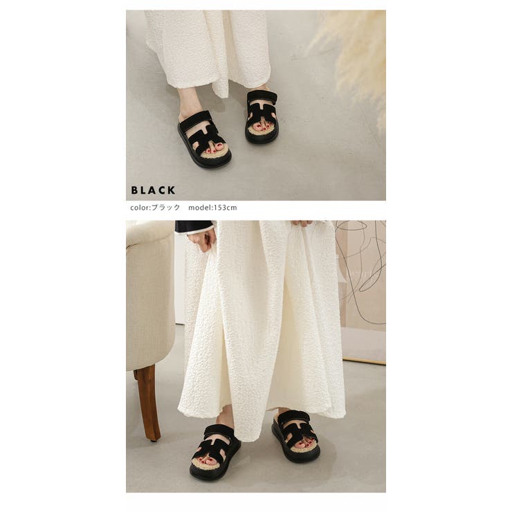 ボア厚底サンダル フラットソール キレイめ[品番：LGMW0005182]｜La