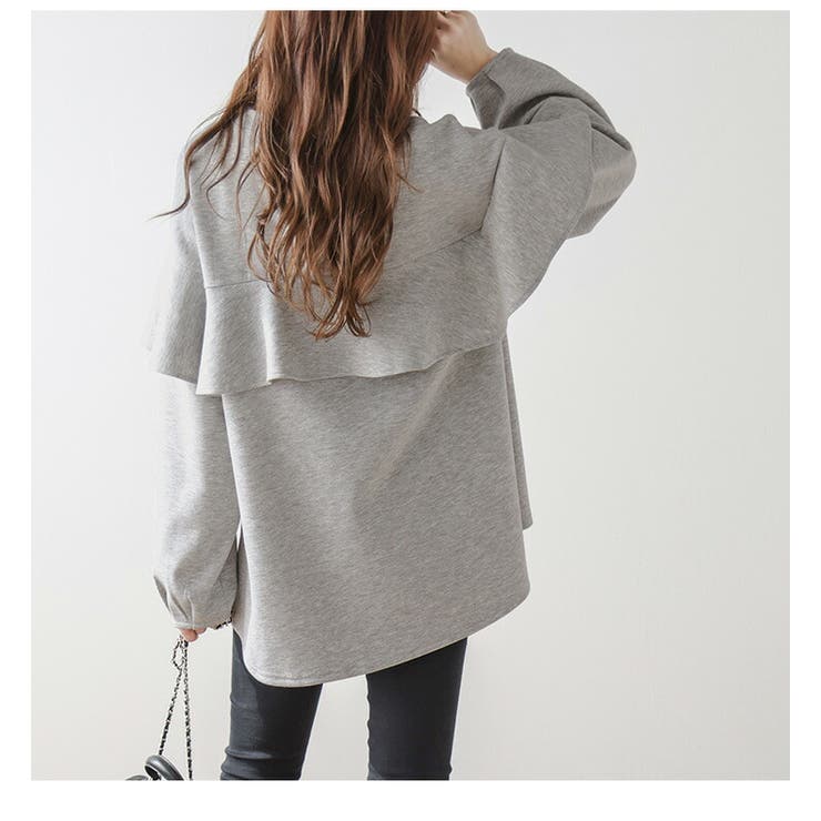 ラッフルフリル トップス ダンボールニット[品番：LGMW0005250]｜La  