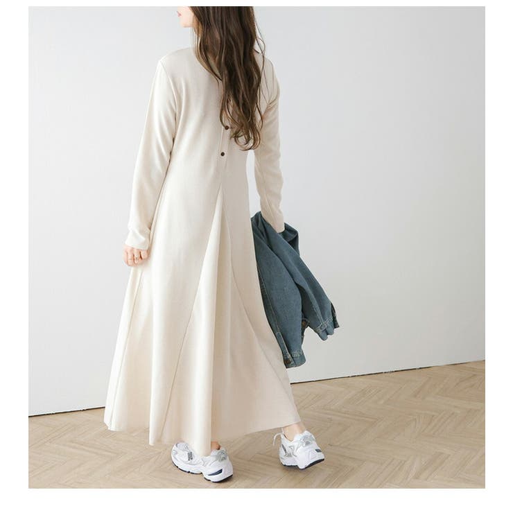 フレアワンピース ワッフル 美シルエット | La-gemme | 詳細画像12 