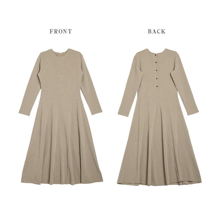 フレアワンピース ワッフル 美シルエット | La-gemme | 詳細画像14 