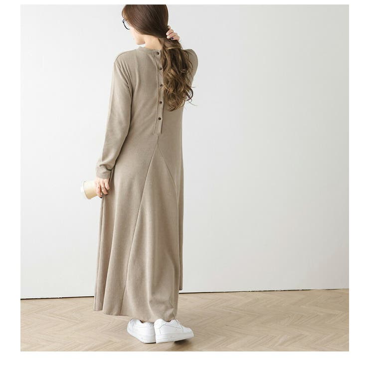 フレアワンピース ワッフル 美シルエット | La-gemme | 詳細画像6 