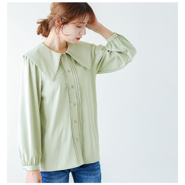 ビックカラー ブラウス 長袖 | La-gemme | 詳細画像6