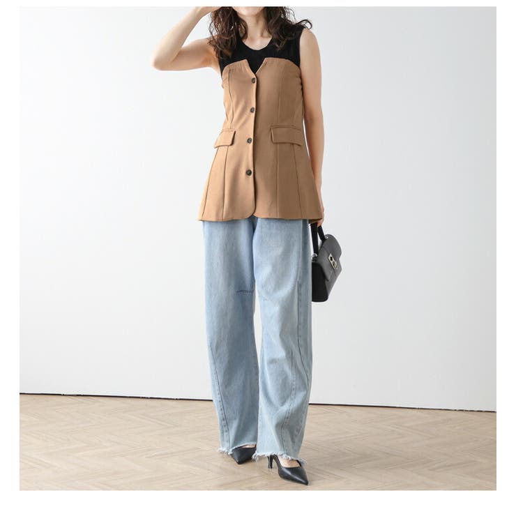 【時間限定値下げ】 Sov. フロントボタンベアビスチェ GU公式 | フロントボタンビスチェ