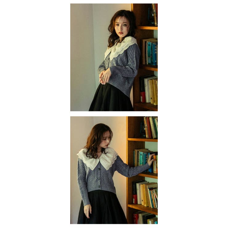 シェリーラファム　おめかしビジュー　カーディガン HALLOWEEN】リボンフェザーカーディガン｜gelato pique ジェラート ピケ