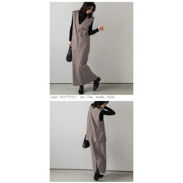 美品✨ AEWENMATOPH C/LラチネVネックベスト リネンkazumi MidiUmi(ミディウミ) コットンリネンVネックベスト(1-739815