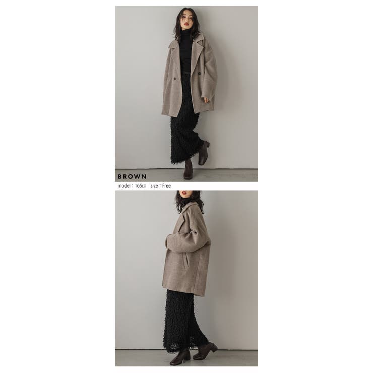 Lajour made in Japan 日本製 Pコート シャギー アウター 楽天市場】【ラジュール×半額クーポン対象】Lajour made in