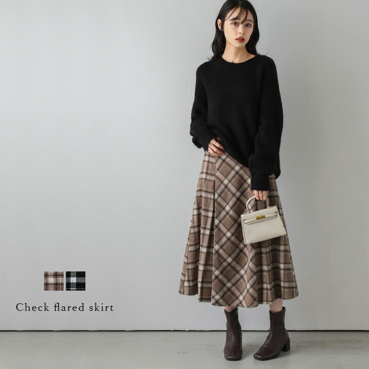 フレア スカート チェック柄 | La-gemme | 詳細画像1