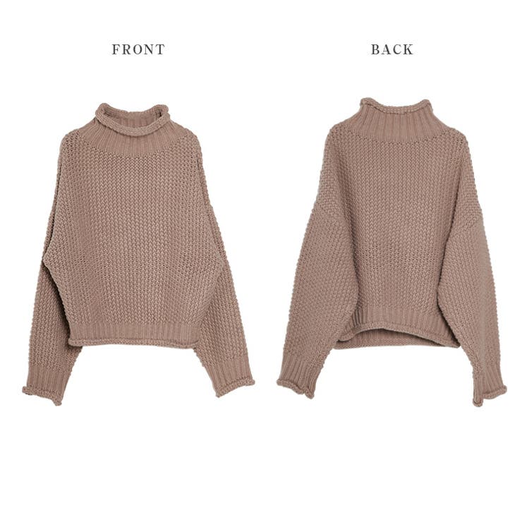 大好評につき再販開始ハイネック ボリュームニット ざっくりニット