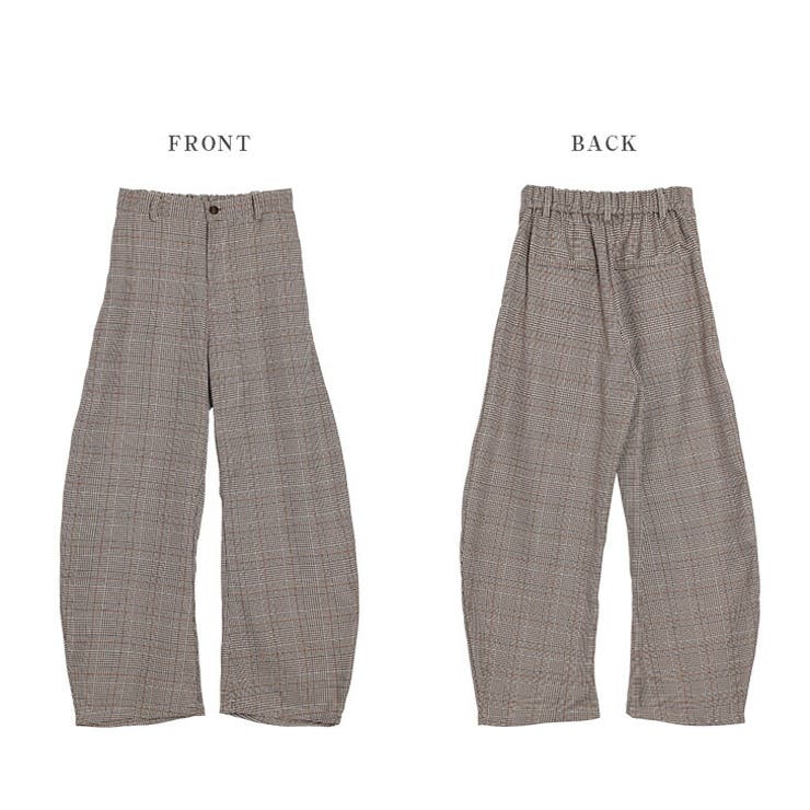 カーブパンツ グレンチェック スラックス | La-gemme | 詳細画像14 