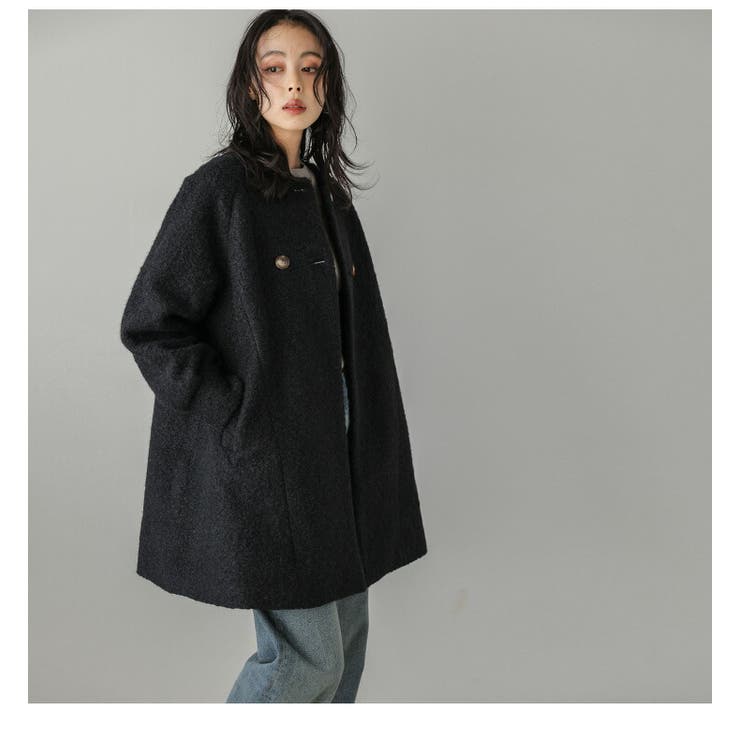 コート ノーカラー Aライン[品番：LGMW0005715]｜La-gemme（ラジェム