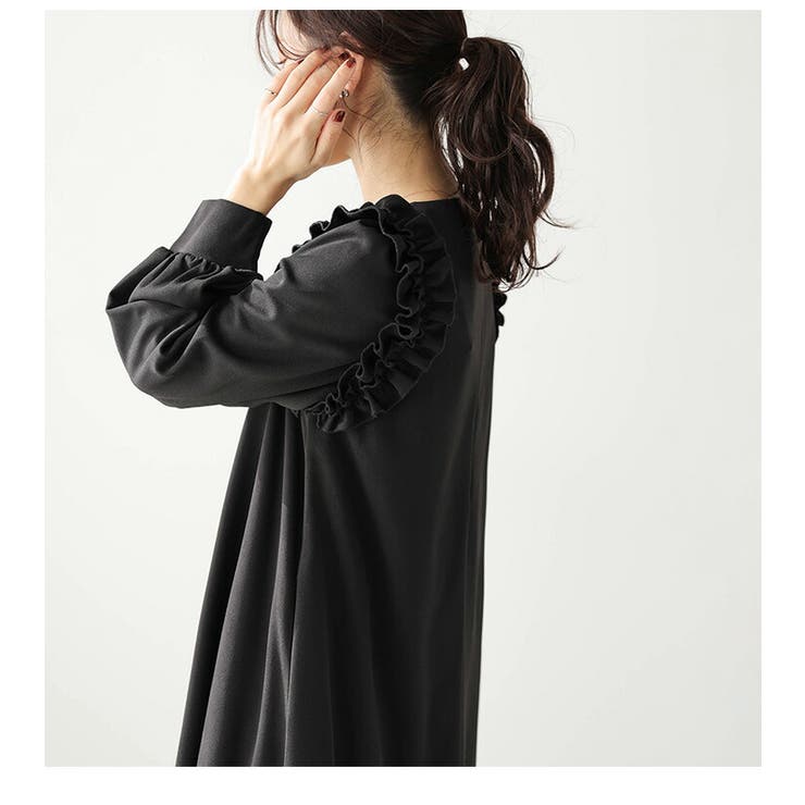 ワンピース フリルショルダー バックヘムフリル | La-gemme | 詳細画像7 