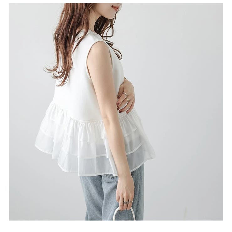 前後2way ペプラムベスト ティアードフリル | La-gemme | 詳細画像6