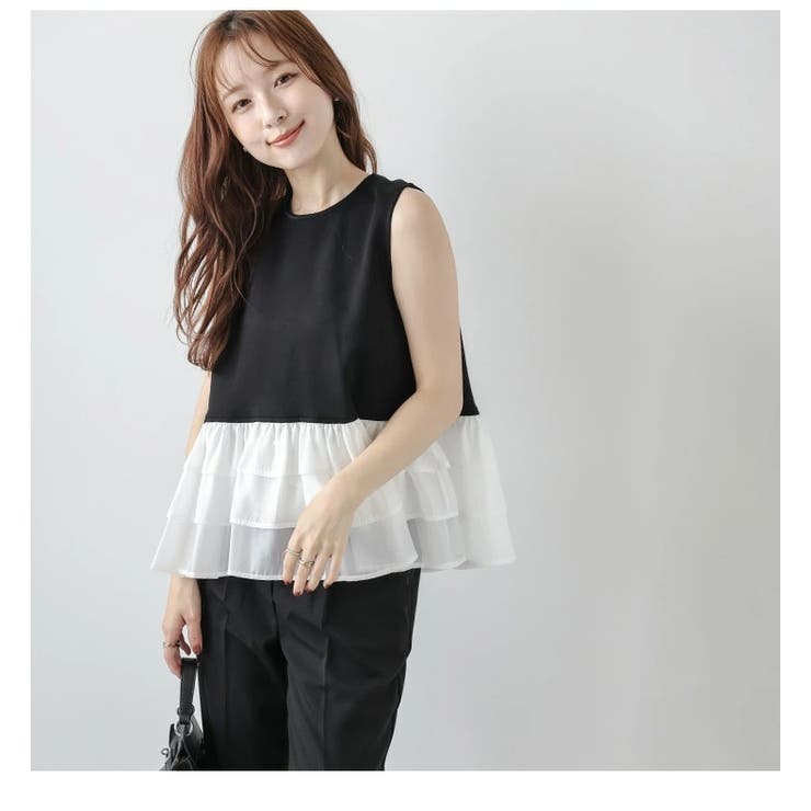 前後2way ペプラムベスト ティアードフリル | La-gemme | 詳細画像9