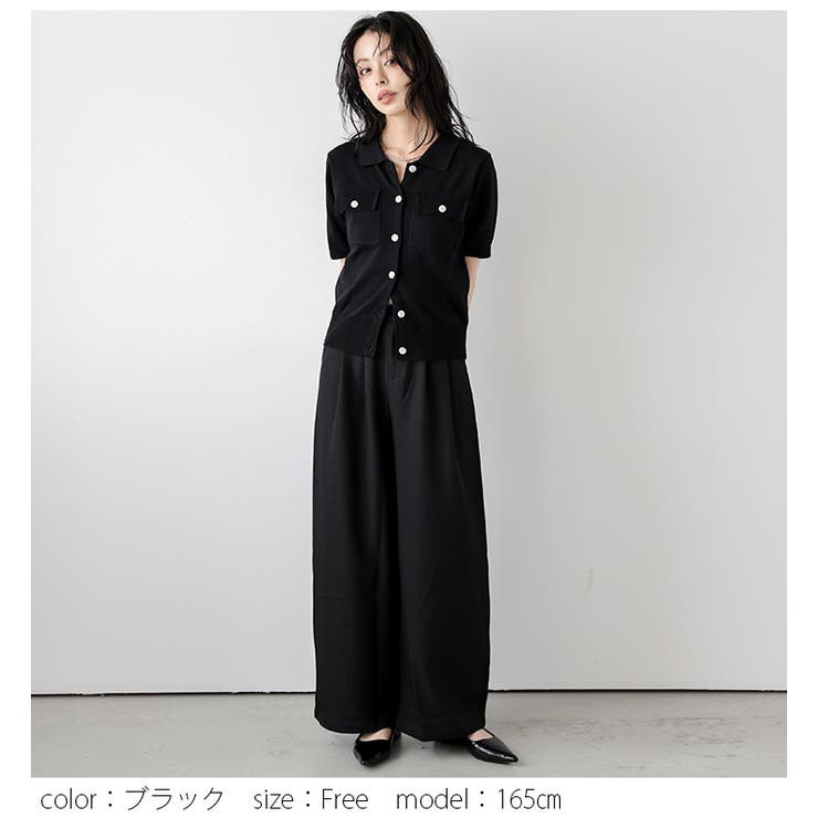 ポロニット ポロ襟 サマーニット | La-gemme | 詳細画像10 