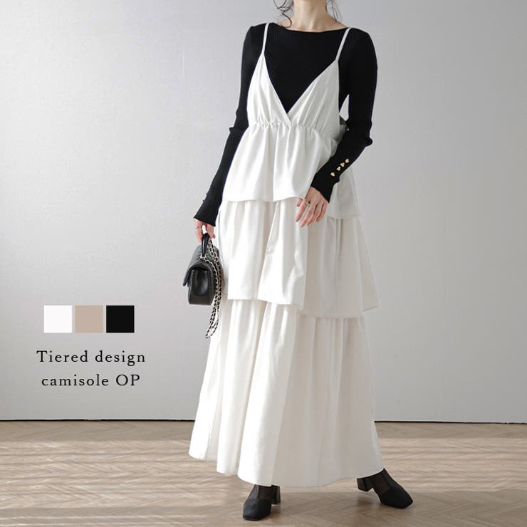 ティアードワンピース ロング キャミワンピ | La-gemme | 詳細画像1 