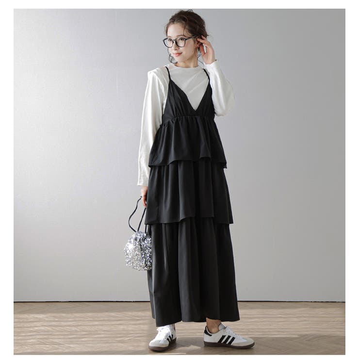 ティアードワンピース ロング キャミワンピ | La-gemme | 詳細画像13 