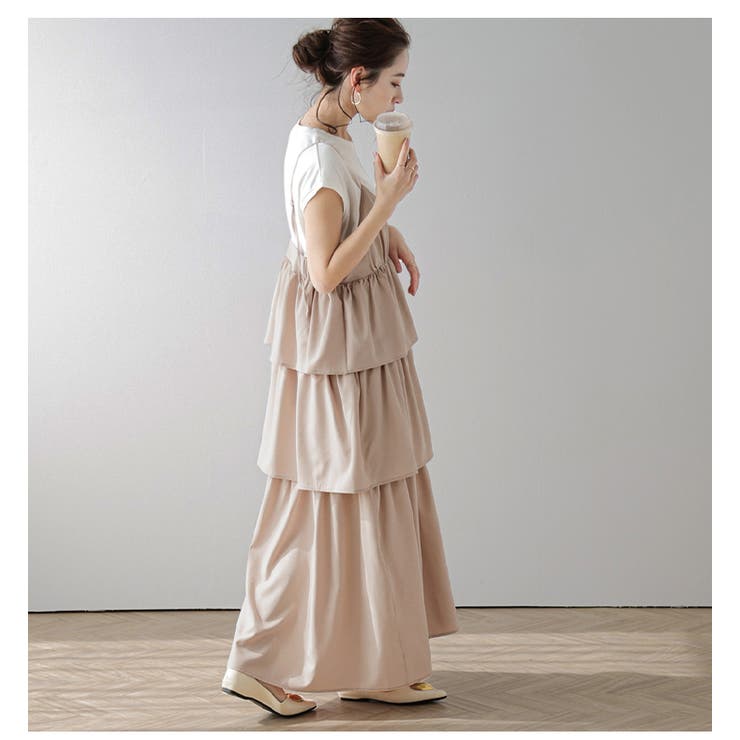 ティアードワンピース ロング キャミワンピ | La-gemme | 詳細画像10 