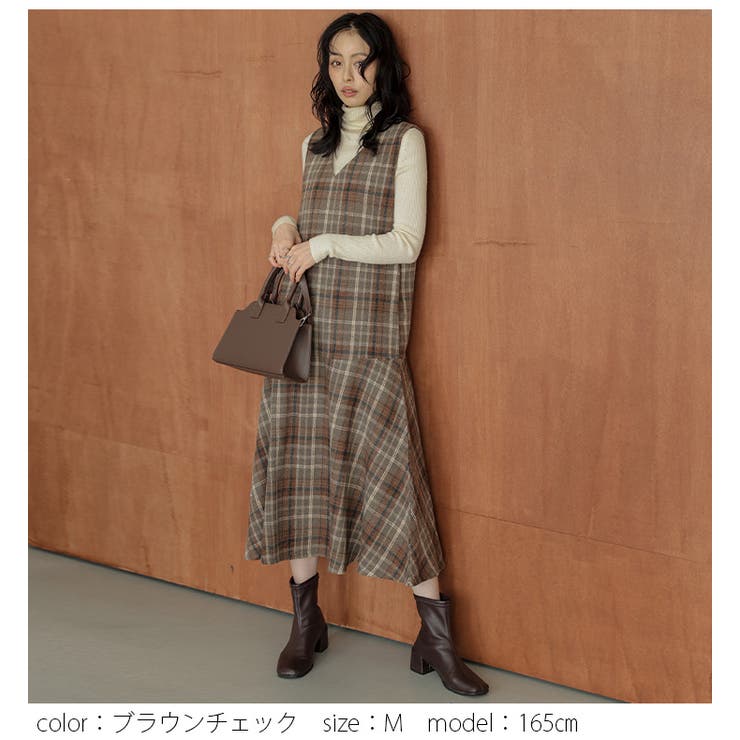 サロペット ジャンパースカート ウール混 | La-gemme | 詳細画像5 