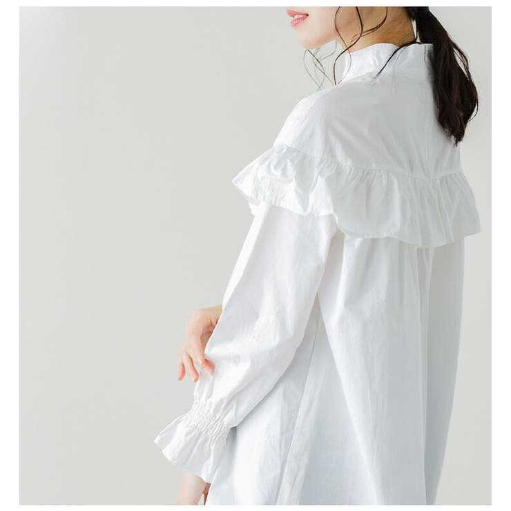 ブラウス フリル チュニック[品番：LGMW0004460]｜La-gemme（ラジェム