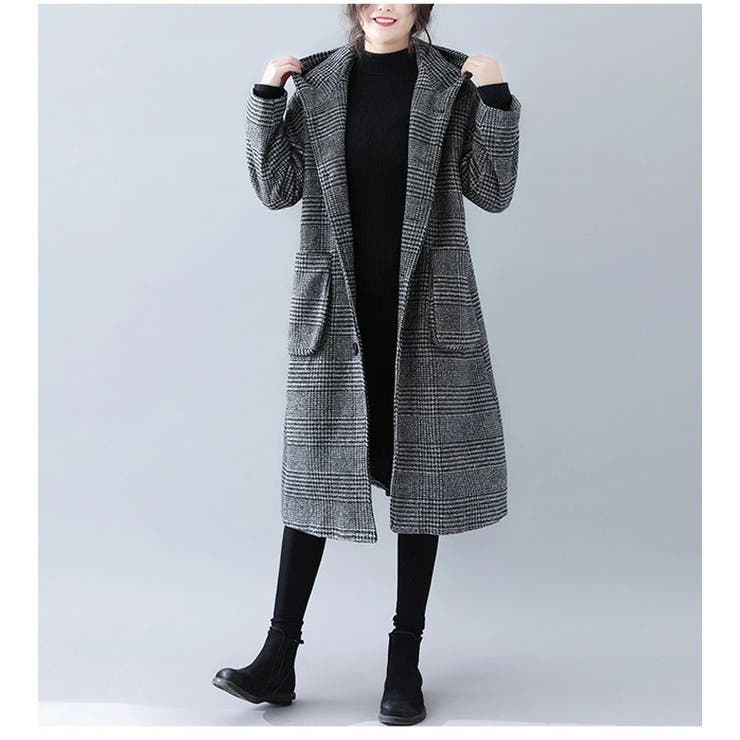 ゆったりシルエット レディース フーデットコート[品番