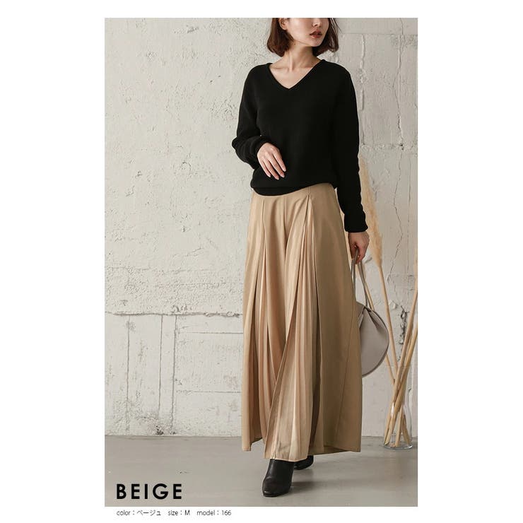 フロントプリーツ ワイドパンツ レディース 品番 Lgmw La Gemme ラジェム のレディース ファッション通販 Shoplist ショップリスト