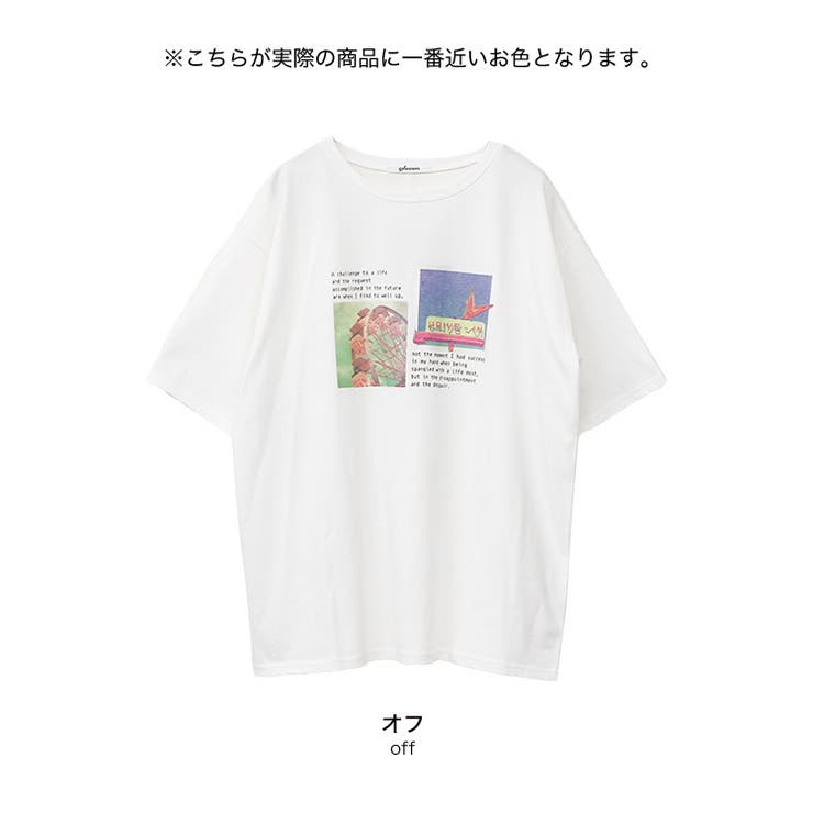 ホログラムフォトTシャツ ビッグシルエット ドロップショルダー[品番