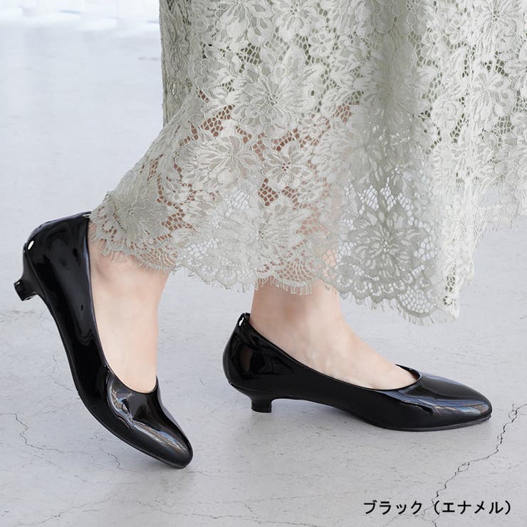 ブラック（エナメル） | パンプス ALETTA アーモンドトゥ | La luna 