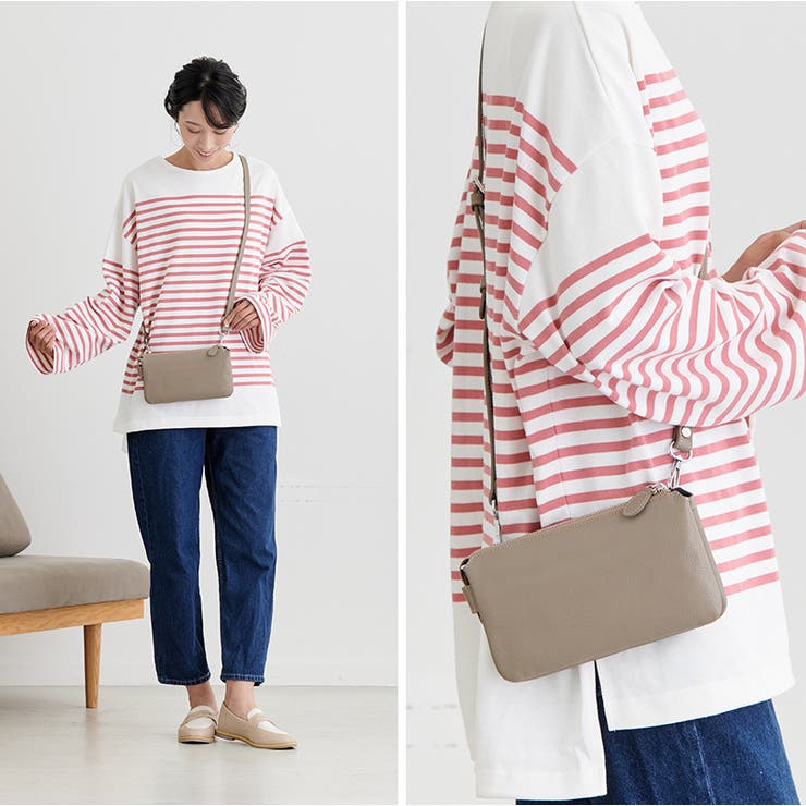 本革 シュリンクレザー お財布ショルダー | La luna  | 詳細画像12 