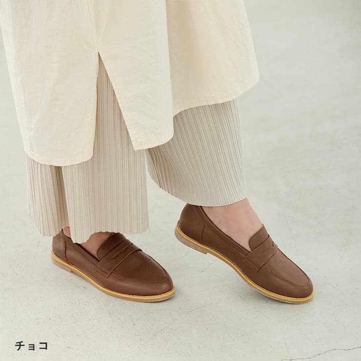 チョコ | ローファー レディース 40 | La luna 