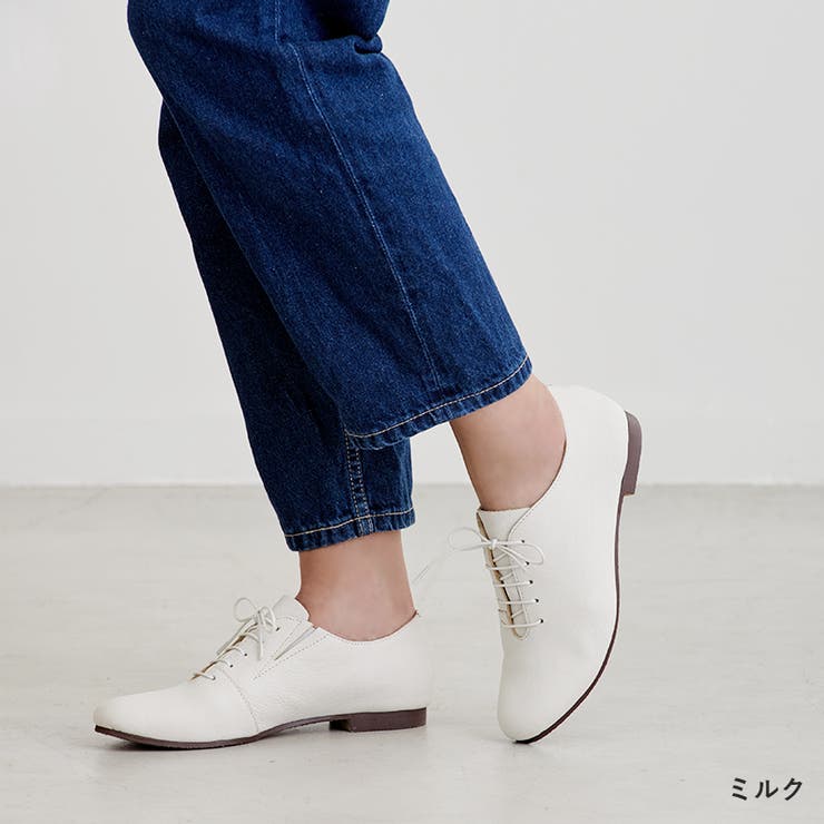ミルク | レースアップシューズ レディース ホワイト | La luna 